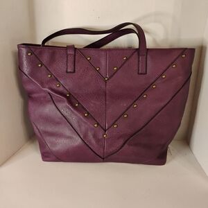 Bueno Faux Leather Studded Large Shoulder Purse